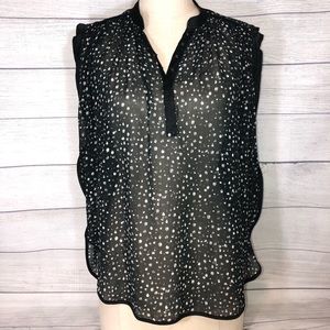 Rebecca Taylor Spotted Sleeveless Blouse